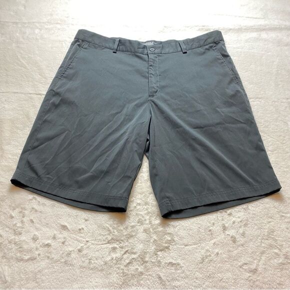 Nike Golf Dri-Fit Flat Front Black Shorts Size 38 - Picture 1 of 11